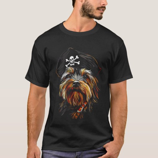 Yorkshire-Terrier-Pirat T-Shirt (Vorderseite)