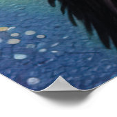 Yorkshire Terrier Pointillism Dog Portrait Poster (Ecke)