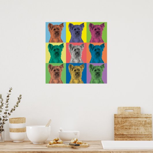 Yorkshire Terrier Pop-Art Ornament Poster (Küche)
