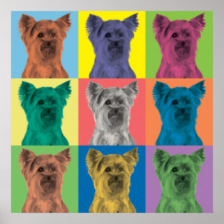 Yorkshire Terrier Pop-Art Ornament Poster