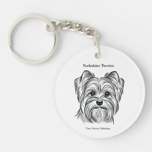 Yorkshire Terrier Portrait Schlüsselanhänger
