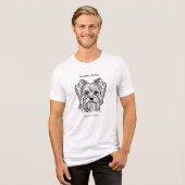 Yorkshire Terrier Portrait Tri-Blend Shirt (Vorderseite voll)