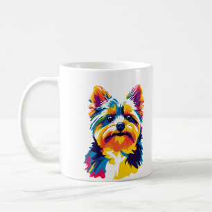Yorkshire Terrier-Porträt-Illustration-Malerei Kaffeetasse