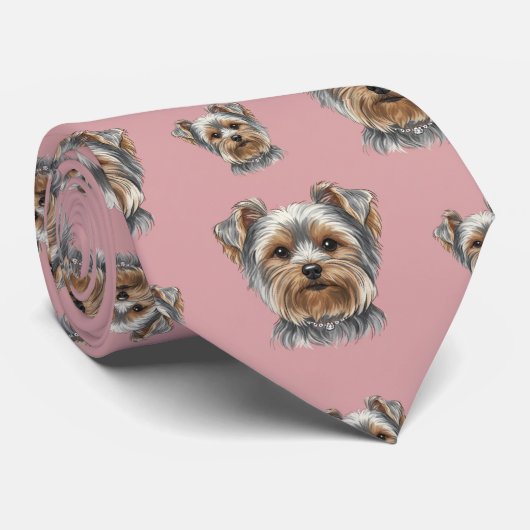 Yorkshire Terrier-Porträt Krawatte (Gerollt)