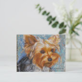 Yorkshire Terrier Post Card Postkarte (Stehend Vorderseite)