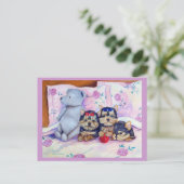 Yorkshire Terrier Postcard Postkarte (Stehend Vorderseite)