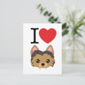 Yorkshire Terrier Postcard Postkarte (Stehend Vorderseite)