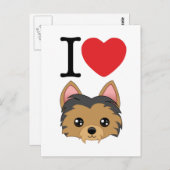 Yorkshire Terrier Postcard Postkarte (Vorne/Hinten)
