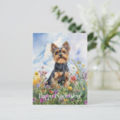Yorkshire Terrier Postcross - Postcard Postkarte (Stehend Vorderseite)