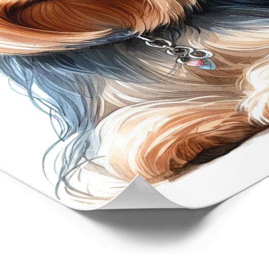 Yorkshire Terrier Poster (Ecke)