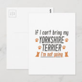 Yorkshire Terrier Postkarte (Vorne/Hinten)