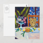 Yorkshire Terrier Postkarte (Vorne/Hinten)