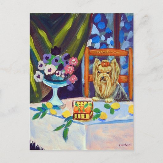 Yorkshire Terrier Postkarte (Vorderseite)