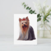 Yorkshire Terrier Postkarte (Stehend Vorderseite)