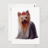 Yorkshire Terrier Postkarte (Vorne/Hinten)
