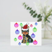 YORKSHIRE TERRIER POSTKARTE (Stehend Vorderseite)