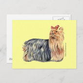 Yorkshire Terrier Postkarte (Vorne/Hinten)