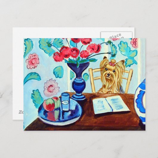 Yorkshire Terrier Postkarte (Vorne/Hinten)