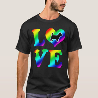 Yorkshire Terrier Pride Rainbow Liebe T-Shirt
