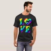 Yorkshire Terrier Pride Rainbow Liebe T-Shirt (Vorne ganz)