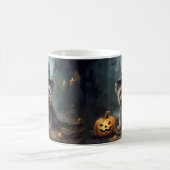 Yorkshire Terrier Pumpkins Halloween Beängstigend Kaffeetasse (Mittel)