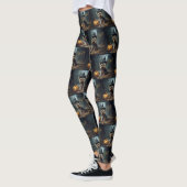 Yorkshire Terrier Pumpkins Halloween Beängstigend Leggings (Links)