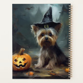 Yorkshire Terrier Pumpkins Halloween Beängstigend Planer (Rückseite)