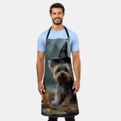 Yorkshire Terrier Pumpkins Halloween Beängstigend Schürze (Getragen)