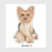 Yorkshire Terrier Puppy Cartoon Dog Sticker (Blatt)