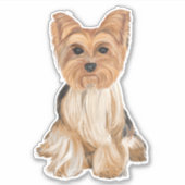 Yorkshire Terrier Puppy Cartoon Dog Sticker (Vorderseite)