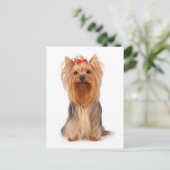 Yorkshire Terrier Puppy Dog leere Postkarte (Stehend Vorderseite)