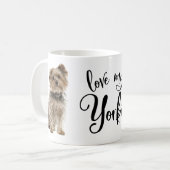 Yorkshire Terrier Puppy Dog Liebe Mein Yorkie Kaffeetasse (Vorderseite Links)