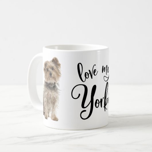 Yorkshire Terrier Puppy Dog Liebe Mein Yorkie Kaffeetasse (Vorderseite Links)