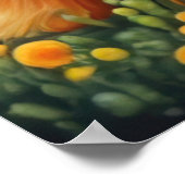 Yorkshire Terrier Puppy Family - farbiges Portrait Poster (Ecke)