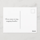 Yorkshire Terrier Puppy Family - farbiges Portrait Postkarte (Rückseite)