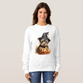 Yorkshire Terrier Puppy Halloween Sweatshirt (Vorne ganz)