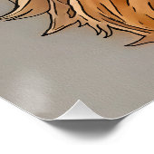 Yorkshire Terrier Puppy Head Portrait Poster (Ecke)