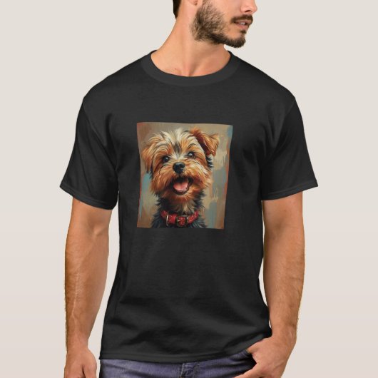 Yorkshire Terrier Puppy Laughing Graphic T-Shirt (Vorderseite)