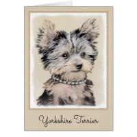Yorkshire Terrier Puppy Painting Original Hundesch