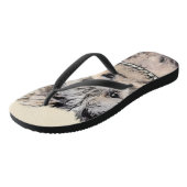 Yorkshire Terrier Puppy Painting Original Hundesch Badesandalen (Schrägansicht)