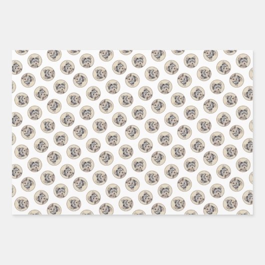 Yorkshire Terrier Puppy Painting Original Hundesch Geschenkpapier Set (Vorderseite 2)