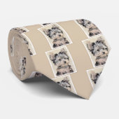 Yorkshire Terrier Puppy Painting Original Hundesch Krawatte (Gerollt)