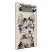 Yorkshire Terrier Puppy Painting Original Hundesch Mini Klemmbrett (Schrägansicht)