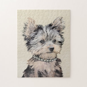 Yorkshire Terrier Puppy Painting Original Hundesch Puzzle