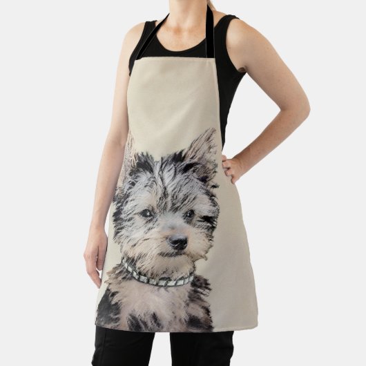 Yorkshire Terrier Puppy Painting Original Hundesch Schürze (InSitu)