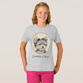 Yorkshire Terrier Puppy Painting Original Hundesch T-Shirt (Vorne ganz)