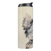 Yorkshire Terrier Puppy Painting Original Hundesch Thermosbecher (Nach links gedreht)