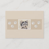 Yorkshire Terrier Puppy Painting Original Hundesch Visitenkarte (Rückseite)