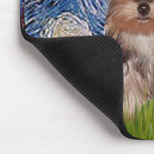 Yorkshire Terrier Puppy - Starry Night Mousepad (Ecke)