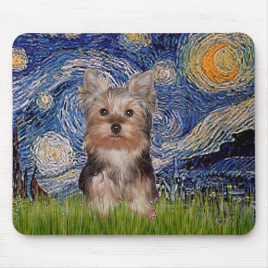 Yorkshire Terrier Puppy - Starry Night Mousepad (Vorne)